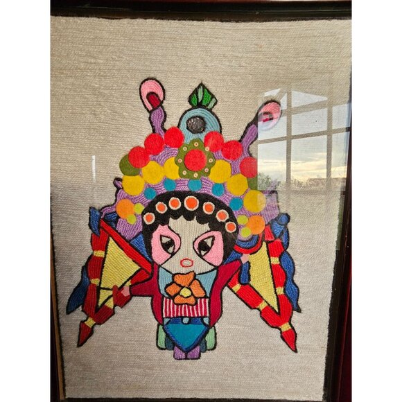 Heroine Mu-Guiying Wool Print Art embroidery Colorful Art Work Picture - Picture 13 of 16